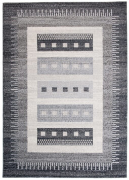 Alfombra Sari Gris Étnico Marco