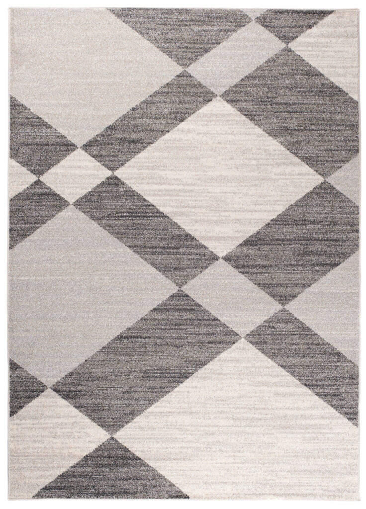 Alfombra Sari Gris Crema Geométrico