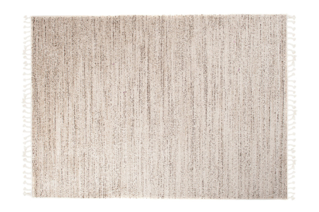 Alfombra Sari con Flecos Crema Oscuro