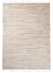 Alfombra Sari con Flecos Crema Oscuro