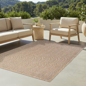 Alfombra de Exterior Yucana Beige Rayas