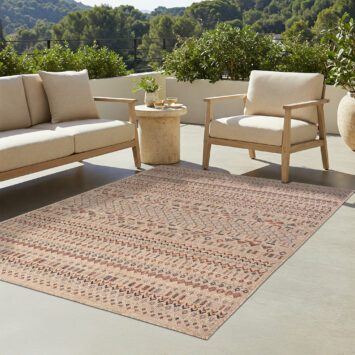 Alfombra de Exterior Yucana Beige Étnico