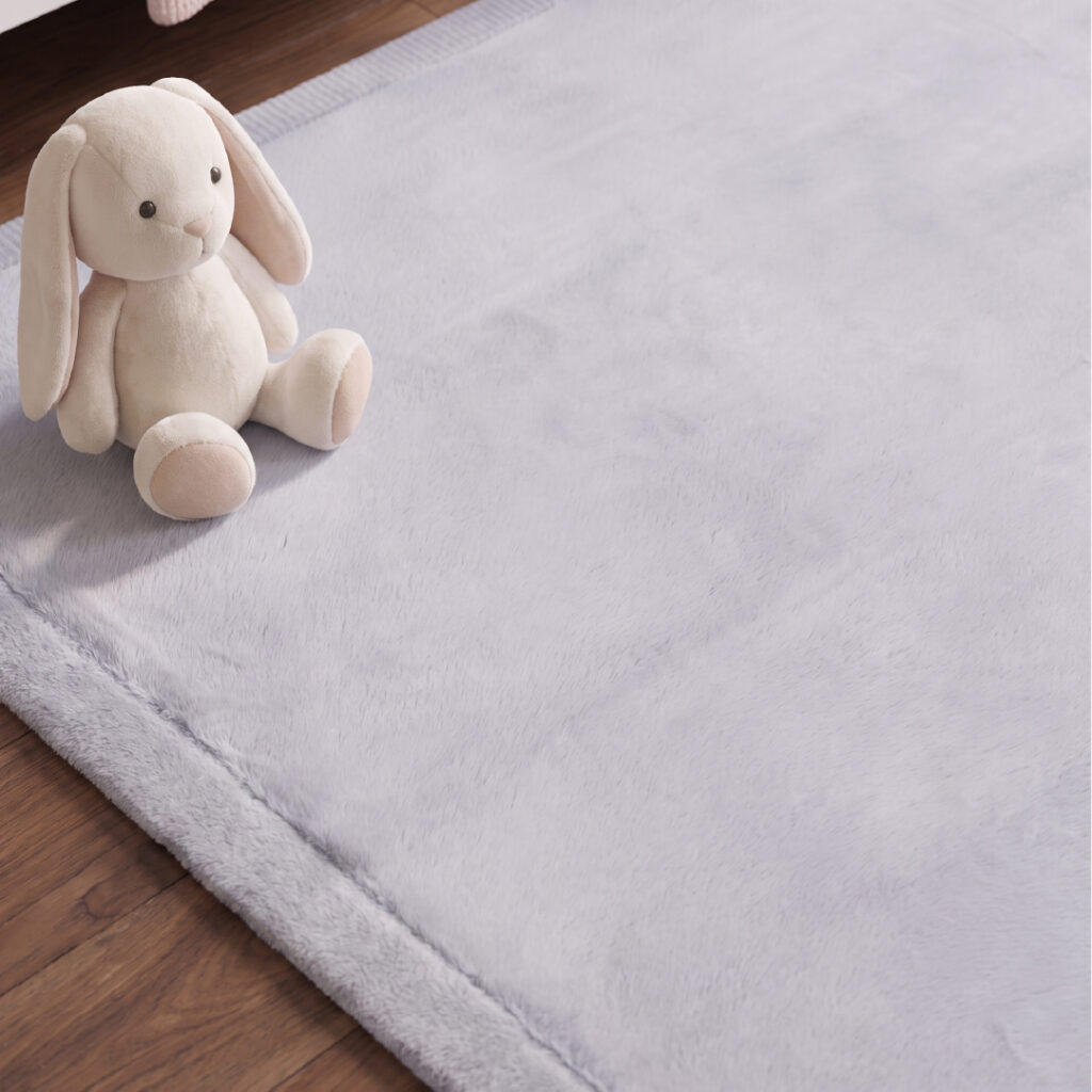 Alfombra Infantil Fluffin Gris Claro