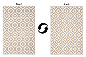 Alfombra Ibiza Exterior Reversible Impermeable Beige Blanco