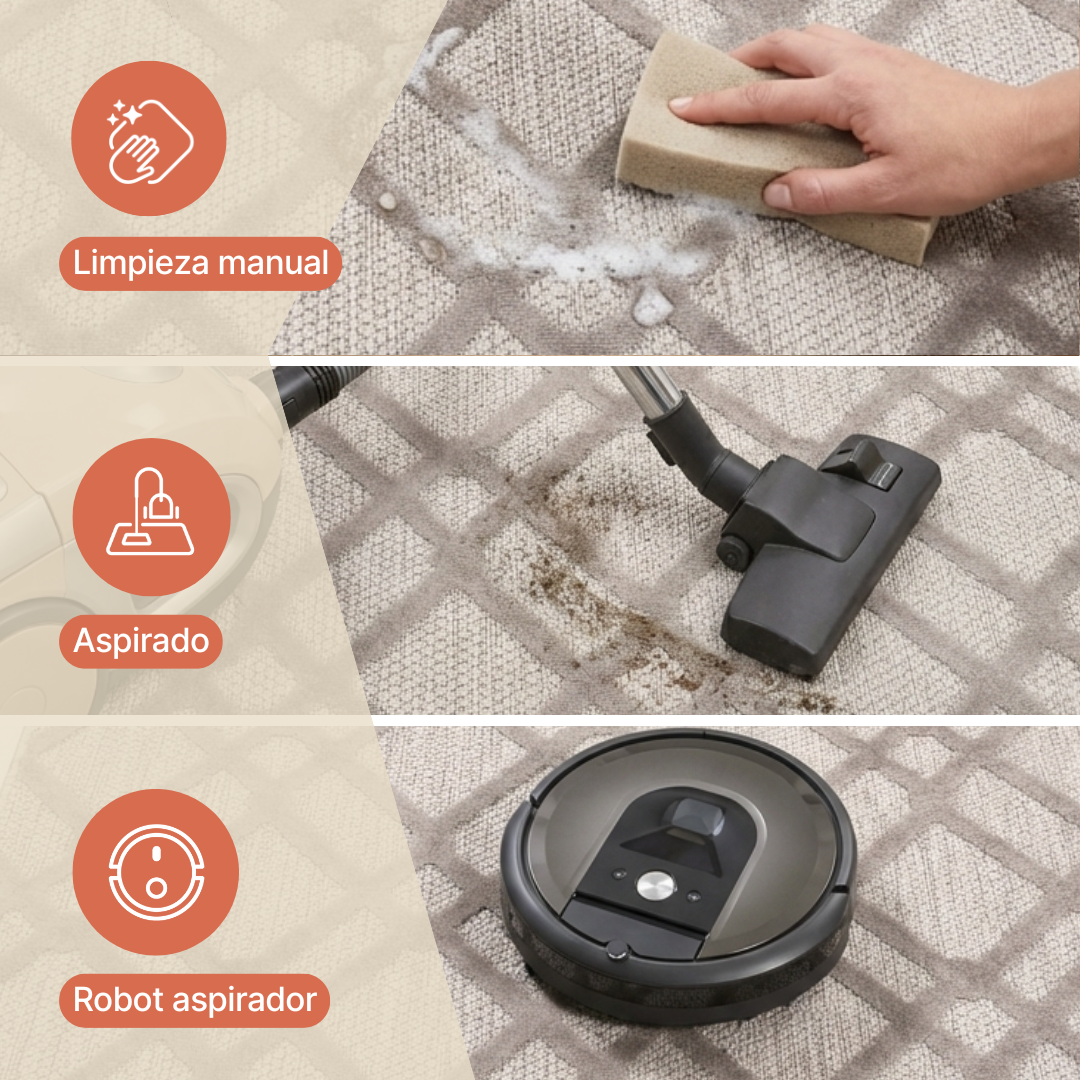 Alfombra Exterior Patio Crema Beige Hojas