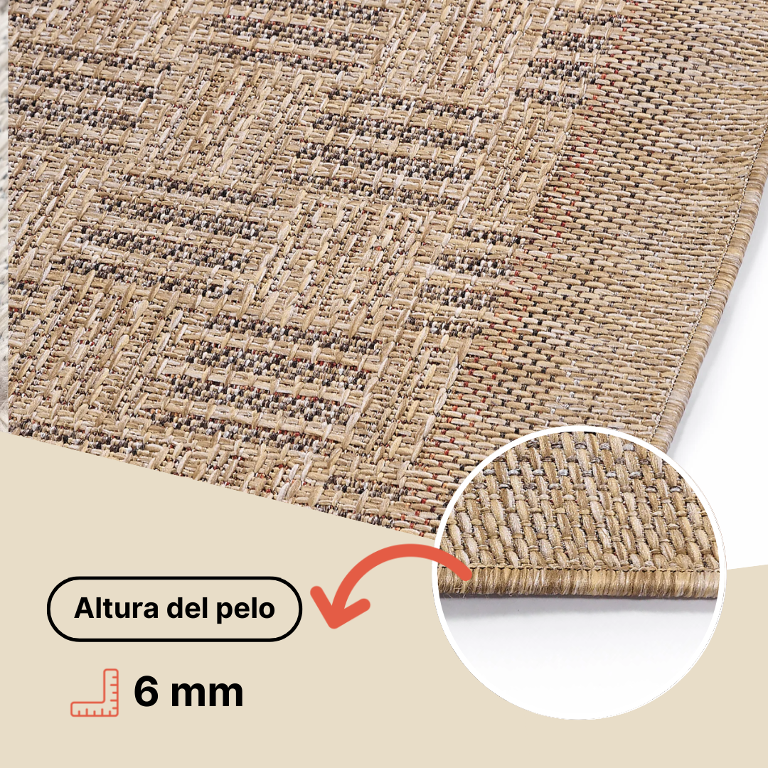 Alfombra de Exterior Yucana Beige Vintage