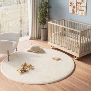 Alfombra Infantil Fluffin Redonda Beige
