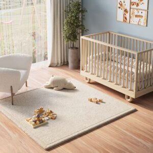 Alfombra Infantil Fluffin Cuadrada Beige