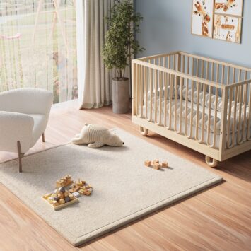 Alfombra Infantil Fluffin Cuadrada Beige
