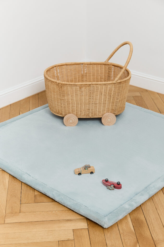 Alfombra Infantil Fluffin Cuadrada Azul