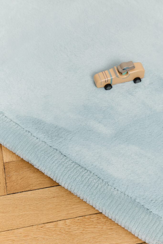 Alfombra Infantil Fluffin Cuadrada Azul