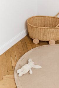 Alfombra Infantil Fluffin Redonda Beige