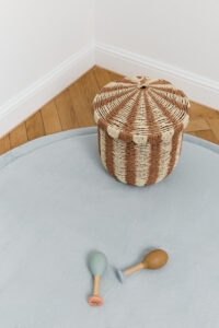 Alfombra Infantil Fluffin Redonda Azul