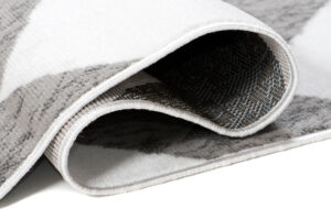 Alfombra Maya Gris Negro Geométrico Zigzag