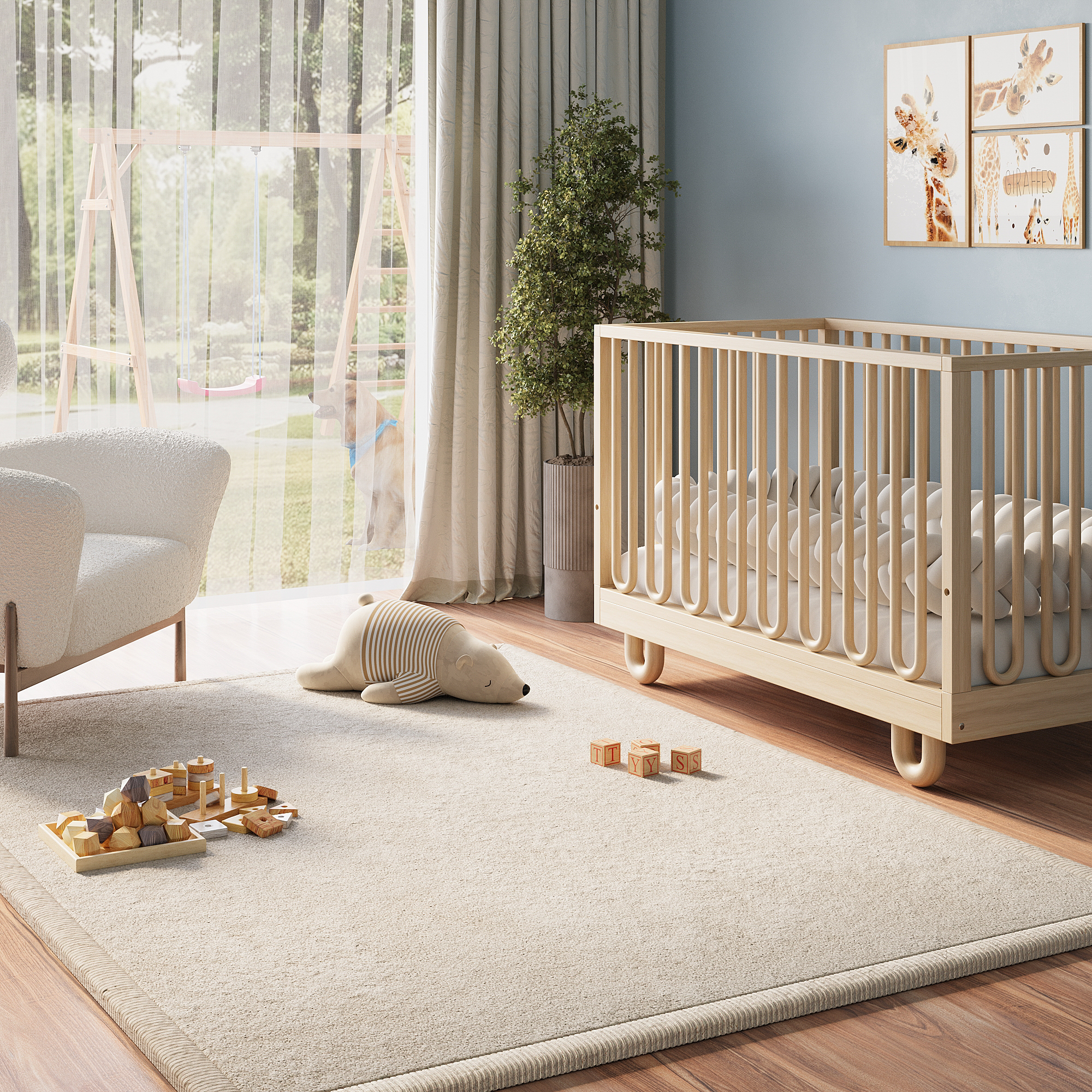 Alfombra Infantil Fluffin Beige