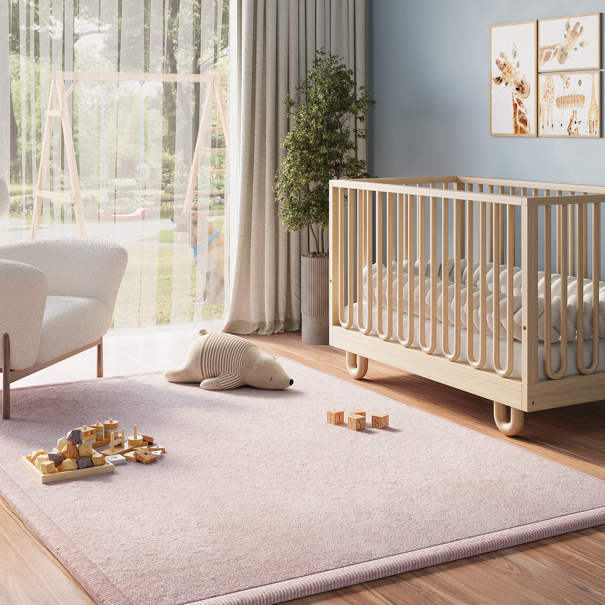 Alfombra Infantil Fluffin Rosa