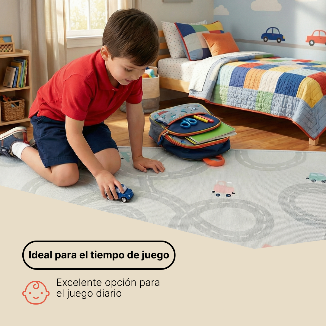 Alfombra Infantil Snooki Ciudad Verde Antideslizante