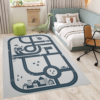 Alfombra Infantil Snooki Ciudad Gris Azul Marino Antideslizante