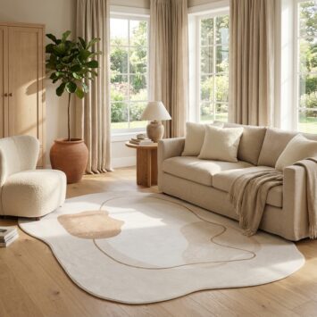 Alfombra Wisp Con Forma Irregular Pastel