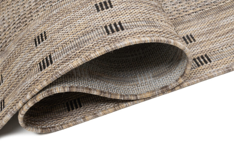 Alfombra de Pasillo Melissa Marrón con Borde Indoor Outdoor