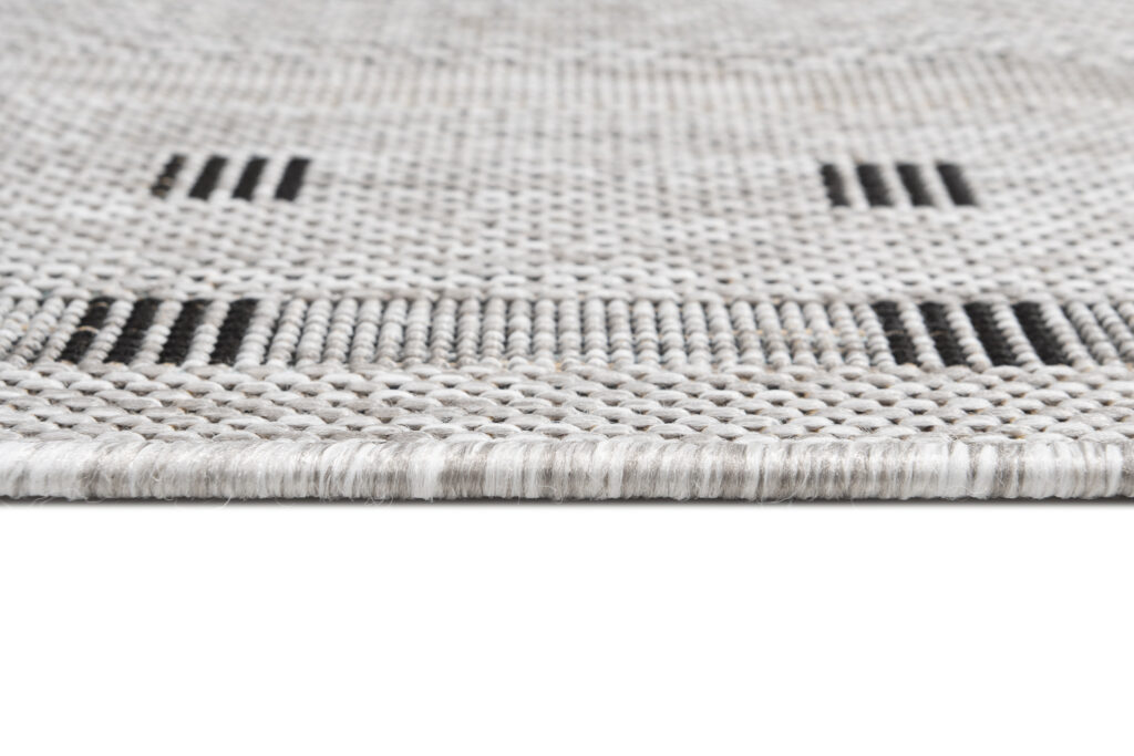Alfombra de Pasillo Melissa Gris con Borde Indoor Outdoor