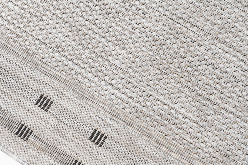 Alfombra de Pasillo Melissa Gris con Borde Indoor Outdoor