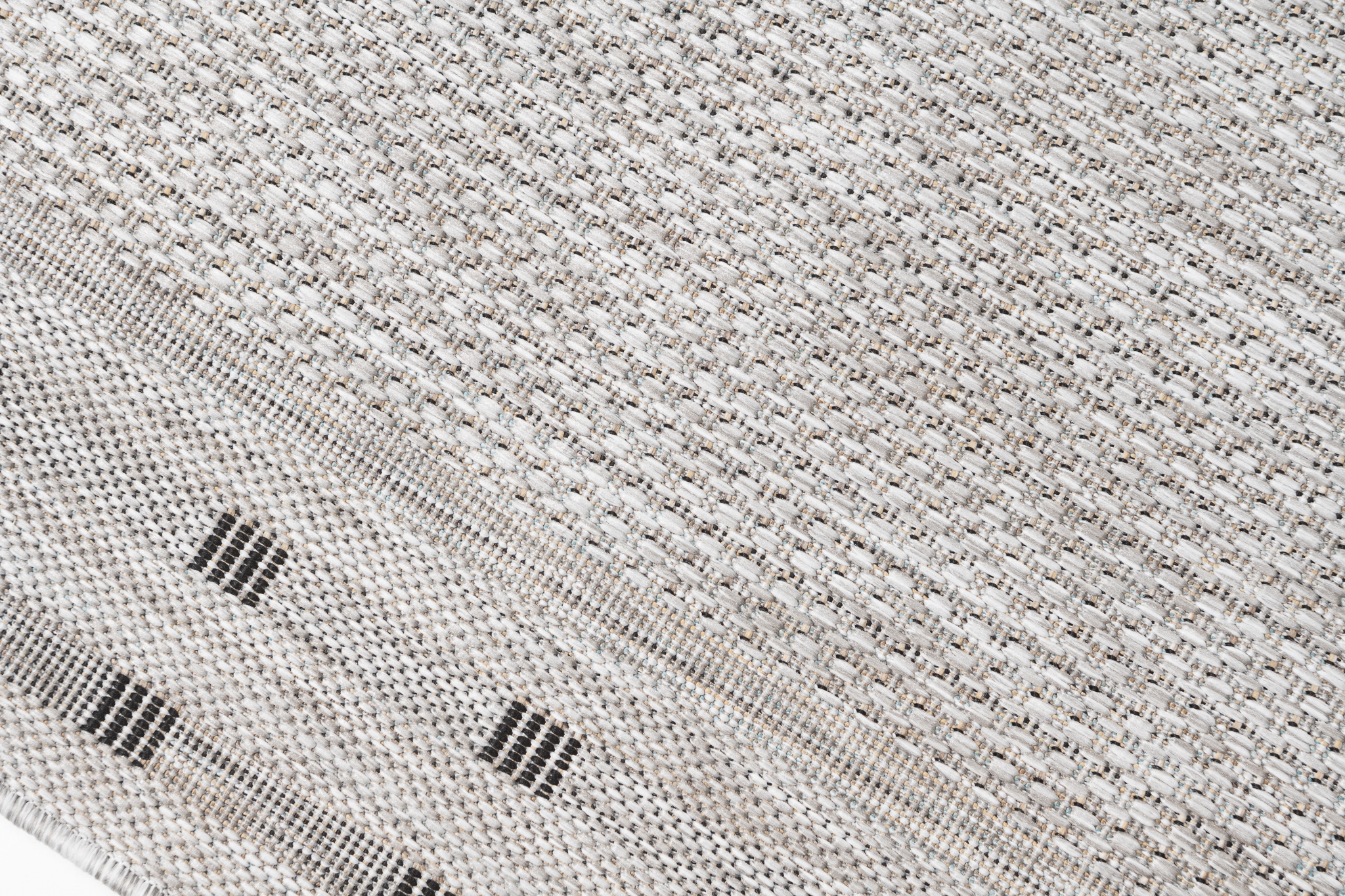 Alfombra de Pasillo Melissa Gris con Borde Indoor Outdoor