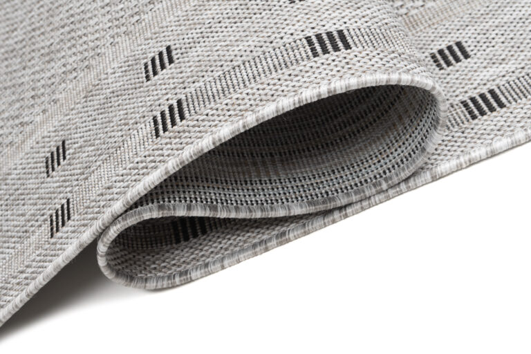 Alfombra de Pasillo Melissa Gris con Borde Indoor Outdoor