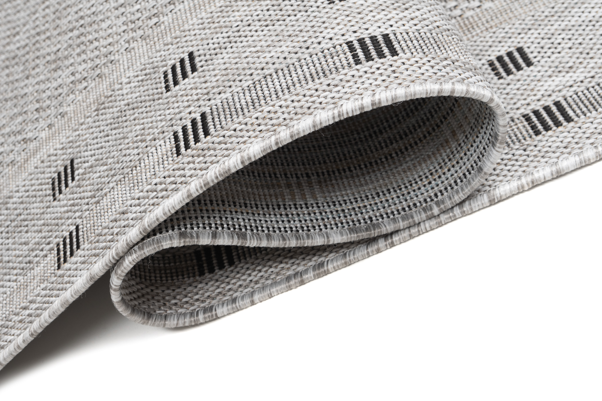 Alfombra de Pasillo Melissa Gris con Borde Indoor Outdoor