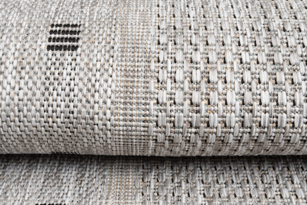 Alfombra de Pasillo Melissa Gris con Borde Indoor Outdoor