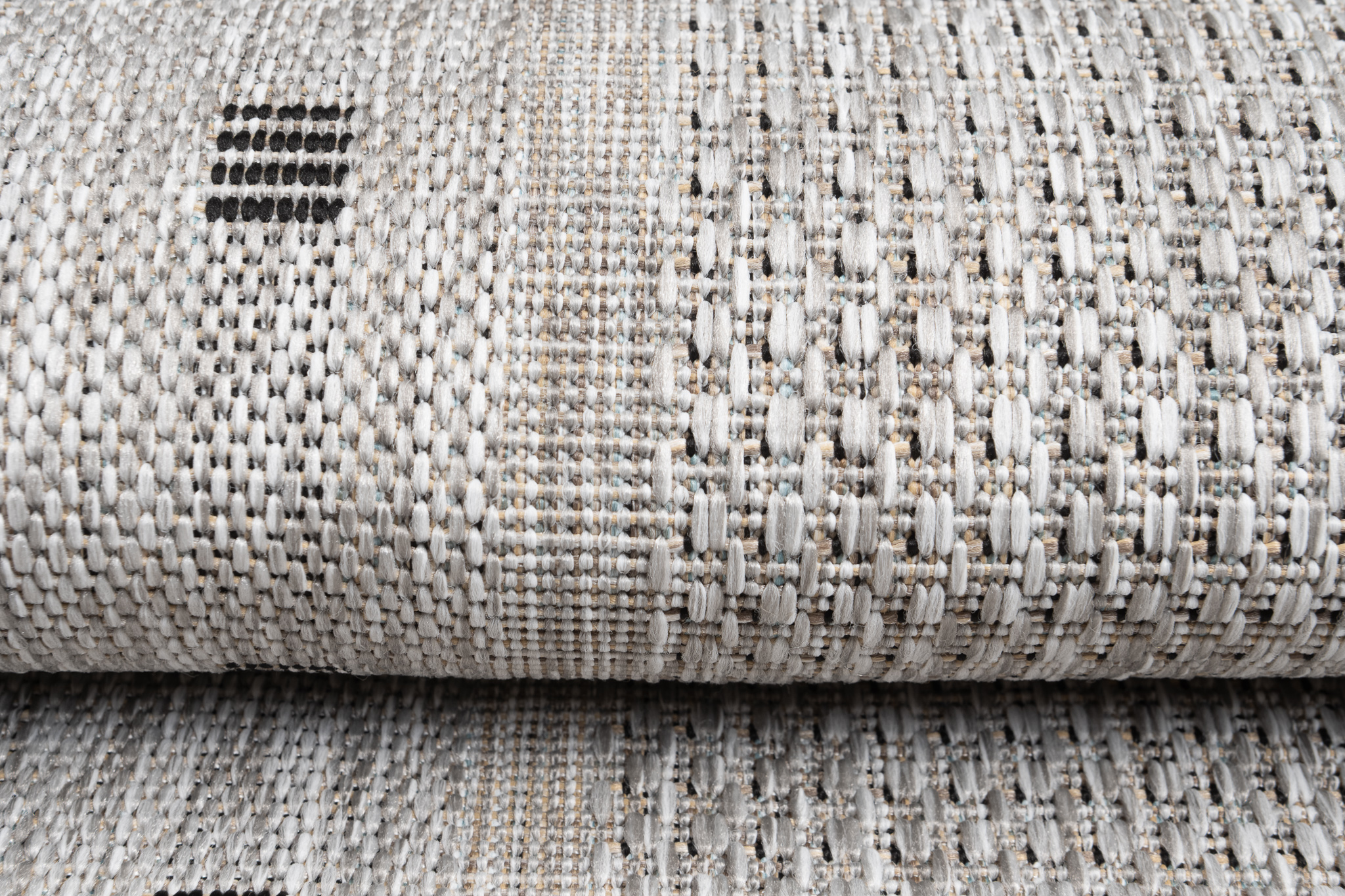 Alfombra de Pasillo Melissa Gris con Borde Indoor Outdoor