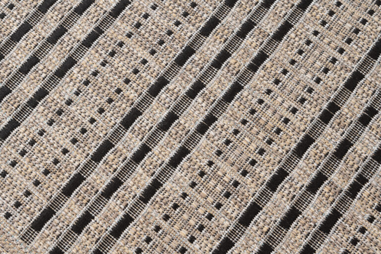 Alfombra de Pasillo Melissa Marrón Negro a Rayas Indoor Outdoor