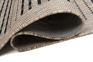 Alfombra de Pasillo Melissa Marrón Negro a Rayas Indoor Outdoor