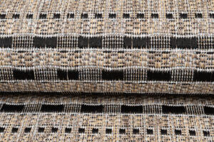 Alfombra de Pasillo Melissa Marrón Negro a Rayas Indoor Outdoor