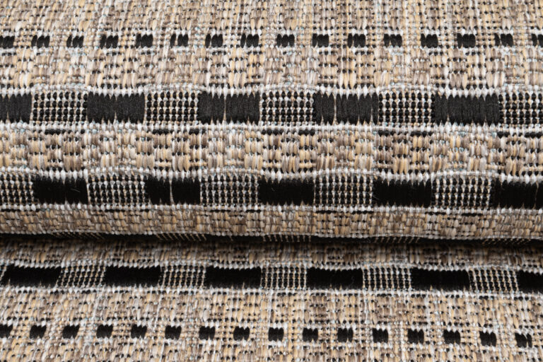 Alfombra de Pasillo Melissa Marrón Negro a Rayas Indoor Outdoor