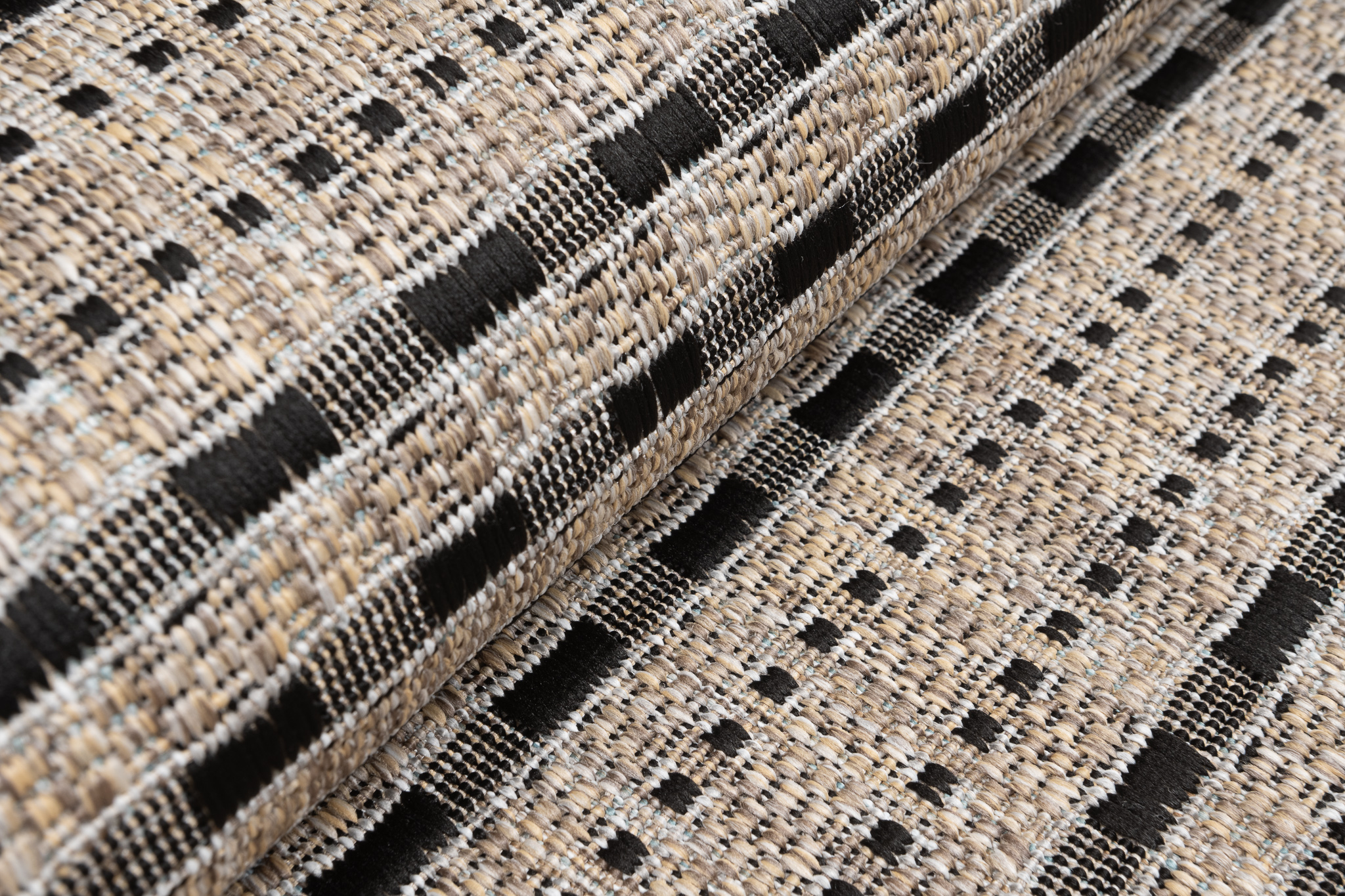 Alfombra de Pasillo Melissa Marrón Negro a Rayas Indoor Outdoor