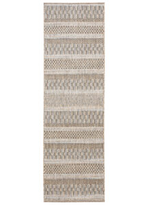 Alfombra de Pasillo Melissa Marrón a Rayas Indoor Outdoor