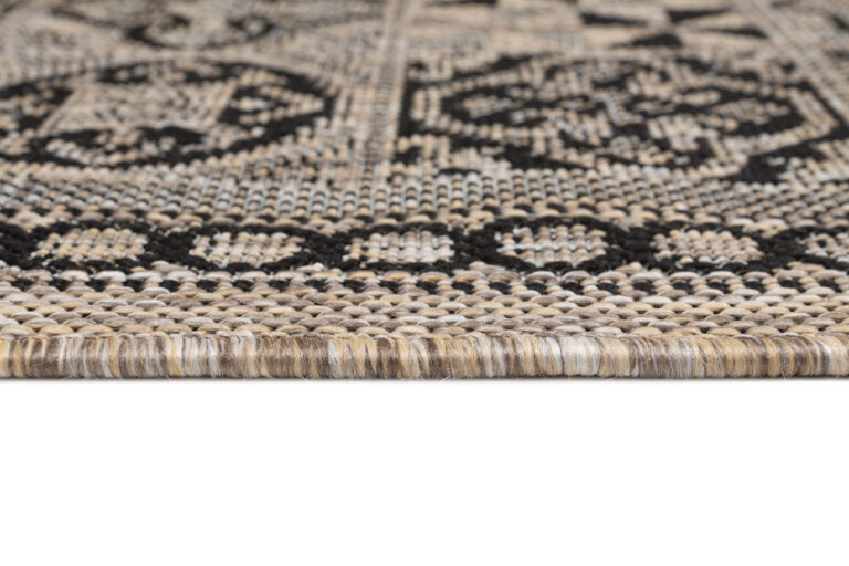 Alfombra de Pasillo Melissa Marrón Negro Mosaico Indoor Outdoor