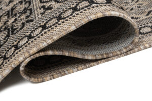 Alfombra de Pasillo Melissa Marrón Negro Mosaico Indoor Outdoor