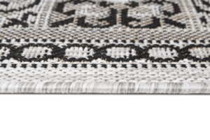 Alfombra de Pasillo Melissa Gris Negro Mosaico Indoor Outdoor