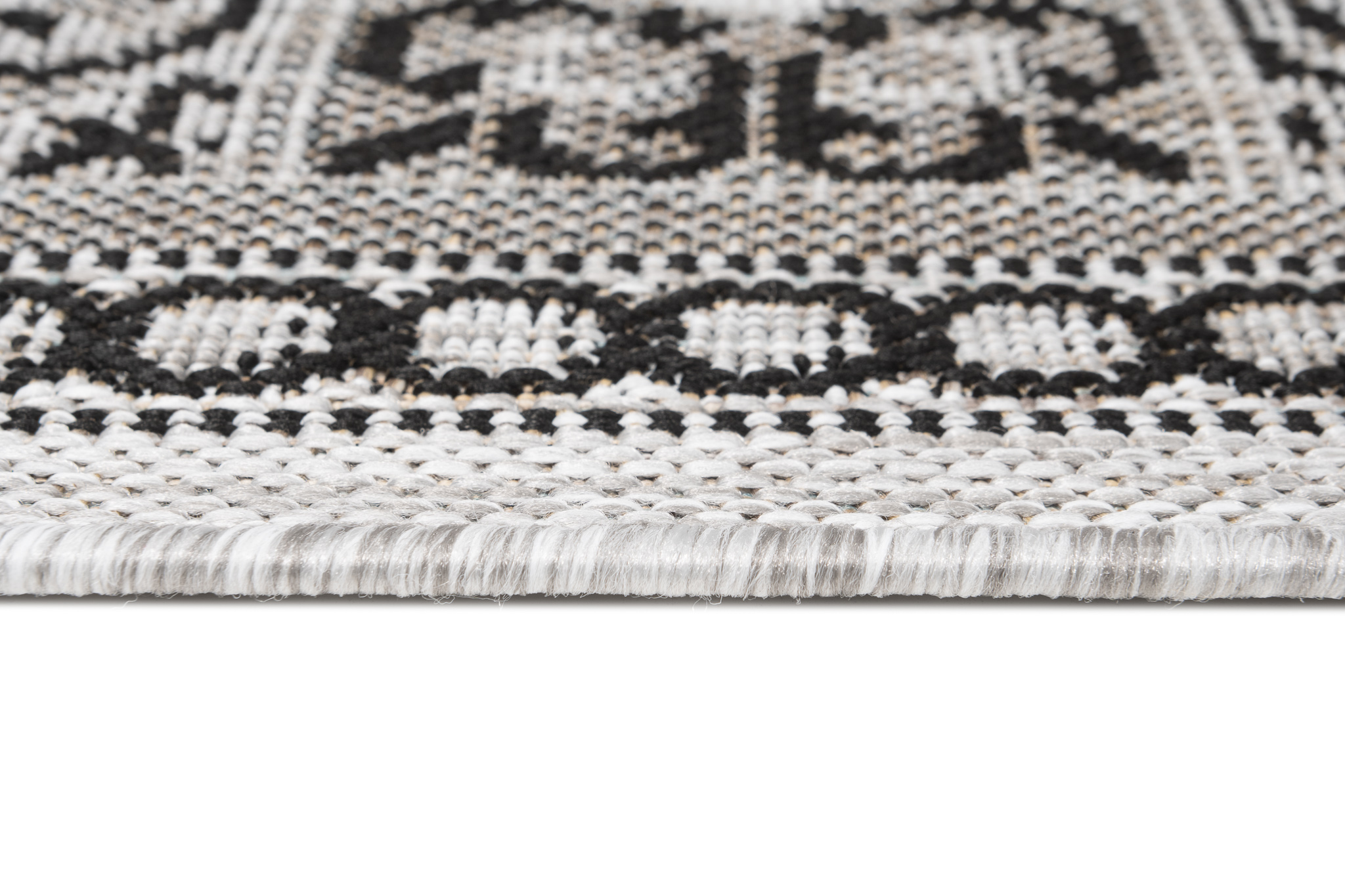 Alfombra de Pasillo Melissa Gris Negro Mosaico Indoor Outdoor