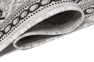 Alfombra de Pasillo Melissa Gris Negro Mosaico Indoor Outdoor