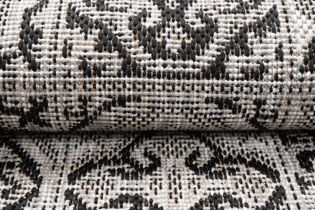 Alfombra de Pasillo Melissa Gris Negro Mosaico Indoor Outdoor