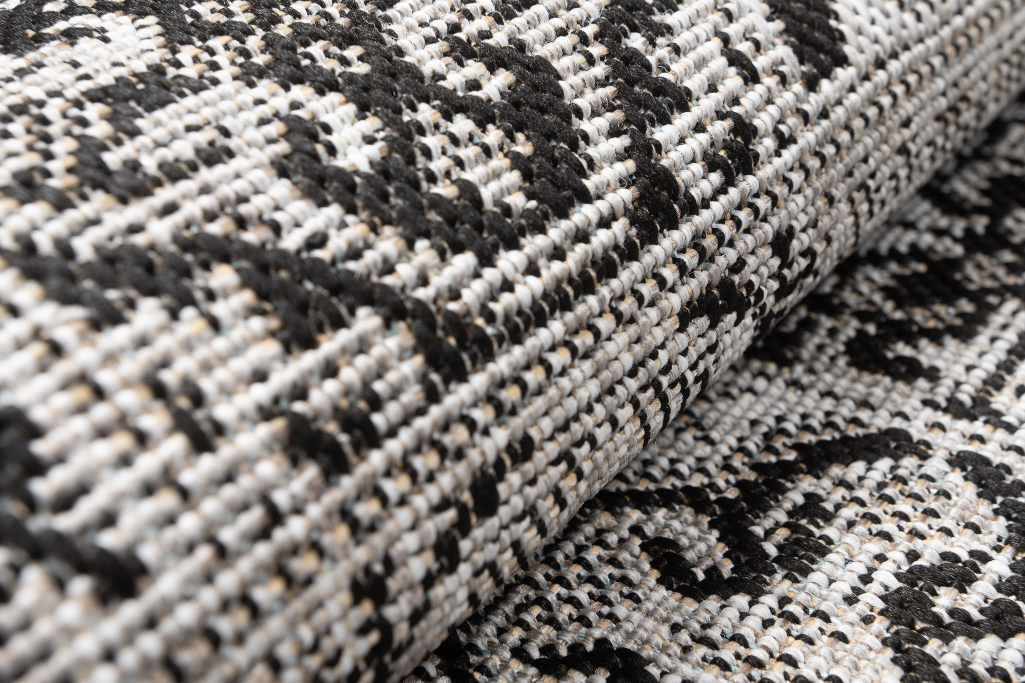 Alfombra de Pasillo Melissa Gris Negro Mosaico Indoor Outdoor