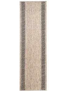 Alfombra de Pasillo Melissa Marrón Negro Zigzag Indoor Outdoor