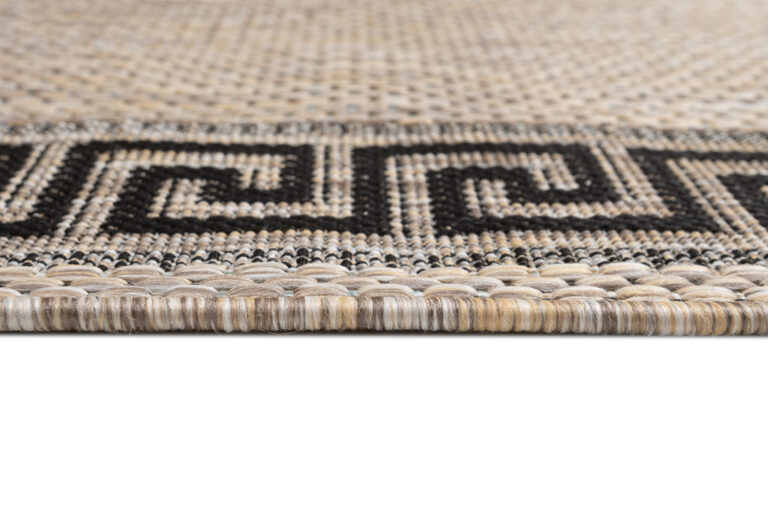 Alfombra de Pasillo Melissa Marrón Negro Zigzag Indoor Outdoor