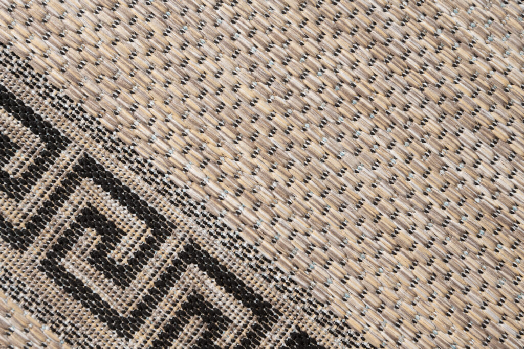 Alfombra de Pasillo Melissa Marrón Negro Zigzag Indoor Outdoor