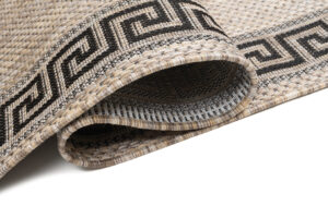 Alfombra de Pasillo Melissa Marrón Negro Zigzag Indoor Outdoor