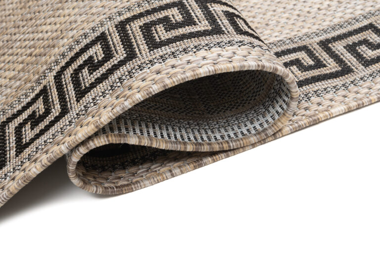 Alfombra de Pasillo Melissa Marrón Negro Zigzag Indoor Outdoor