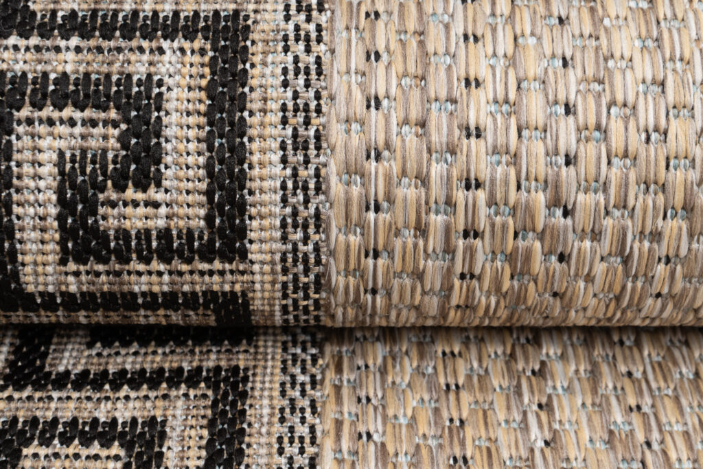 Alfombra de Pasillo Melissa Marrón Negro Zigzag Indoor Outdoor